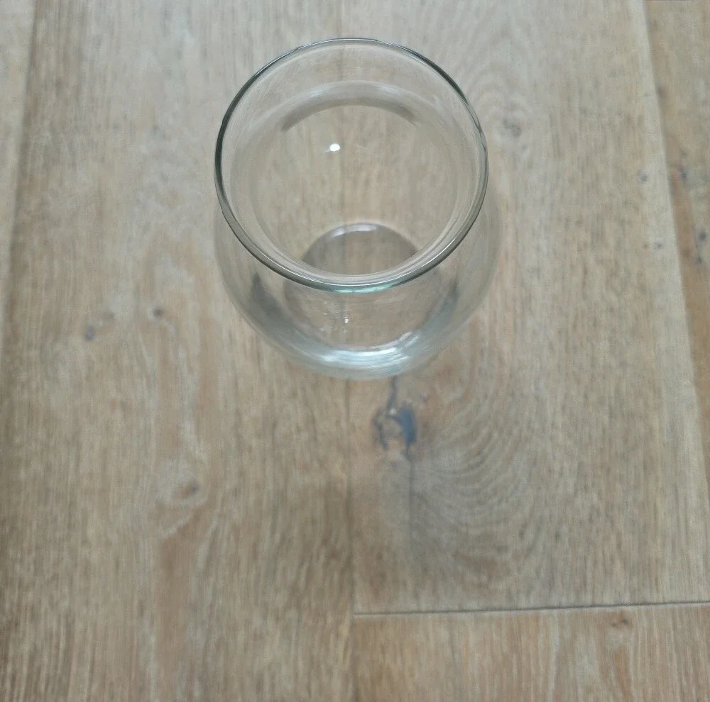 Clear Glass Decorative Vase - Classic Bulb Shape